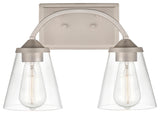 Josleen 2 Light 14 in. Satin Nickel Bathroom Vanity Light