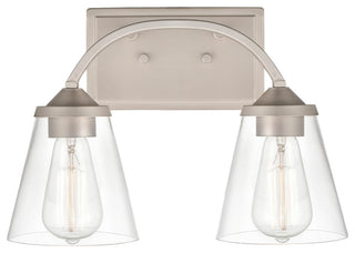 Josleen 2 Light 14 in. Satin Nickel Bathroom Vanity Light