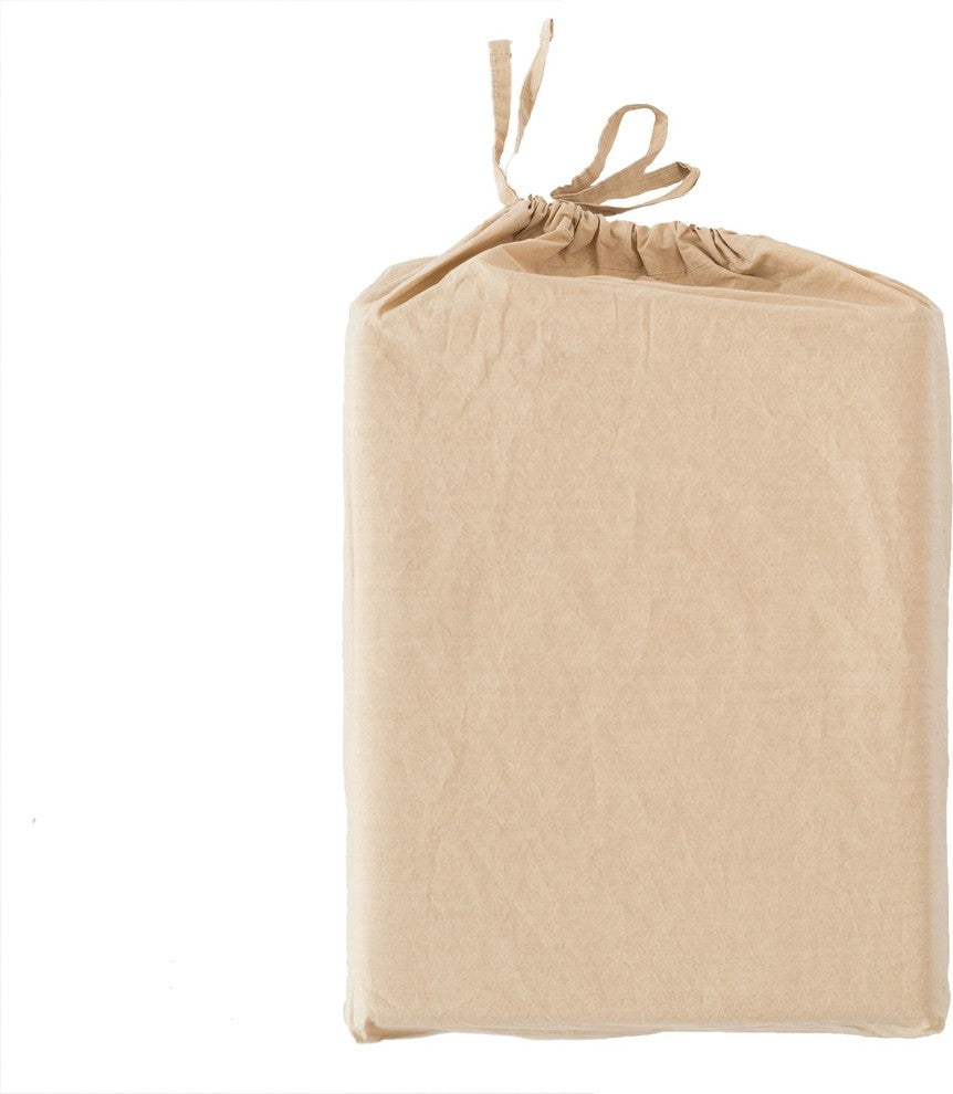 Tan Solid Sheet Set, Twin