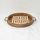 Round Wood and Bone Tray