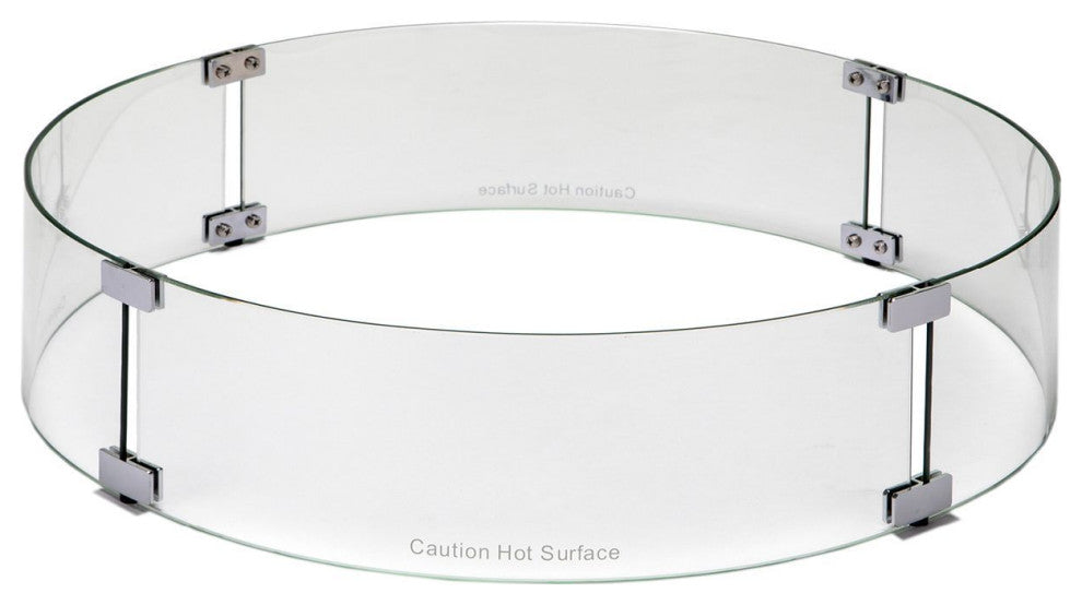 Southern Cay Fire Table Wind Guard Glass 4 Pieces, Optional