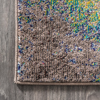 Contemporary POP Modern Abstract Multi/Yellow 5' x 8' Area Rug