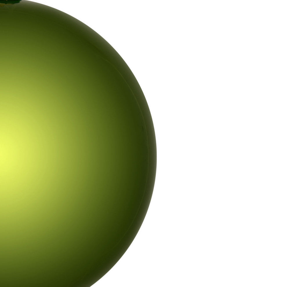 Vickerman N590834Dsv 3" Juniper Green Shiny Ball Ornament, 12 Per Bag