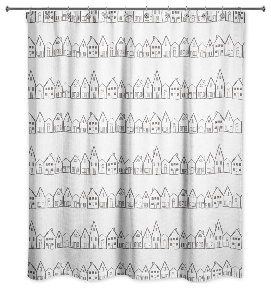 Simple House Pattern 71"x74" Shower Curtain