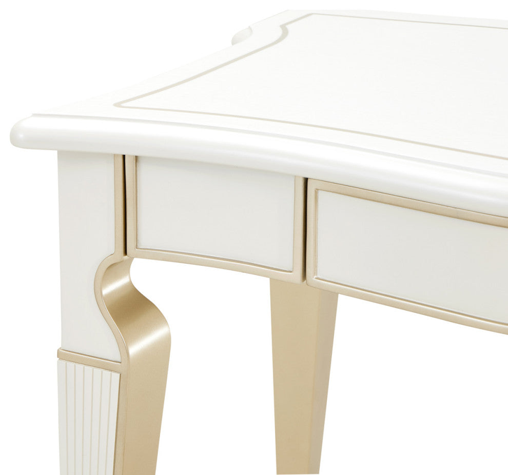 La Marisia Vanity Desk, Creamy Pearl