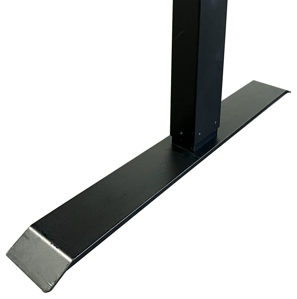 Modern Wood Laminate Office Electronic Sit/Stand Desk, Concrete Gray