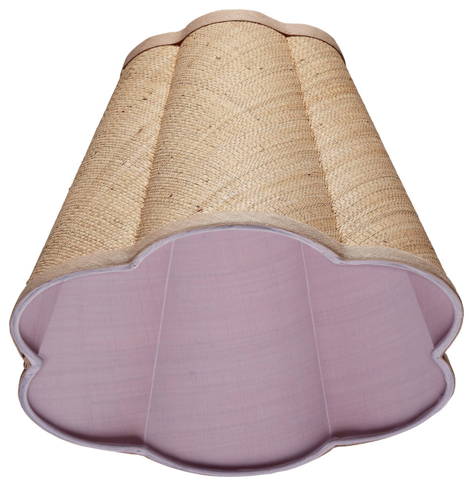 Scalloped Lamp Shade, Raffia, Small