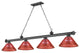 Zlite 2306-4BP-ARBG 4-Light Billiard, Burgundy