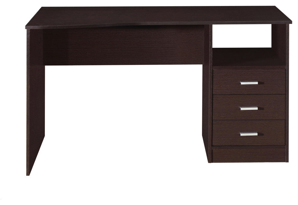 Techni Mobili Classy Computer Desk with 3 Drawers in Espresso