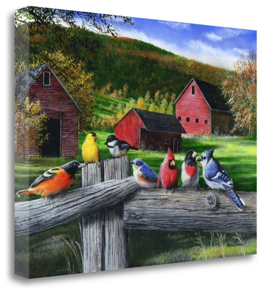 "Birds At The Barn" By Kevin Daniel, Giclee Print on Gallery Wrap Canvas