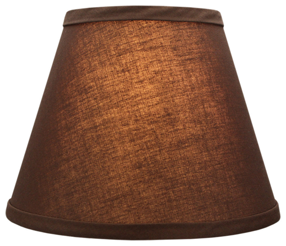 Fenchel Shades 6"x10"x8" Spider Attachment Empire Lamp Shade, Linen Coffee