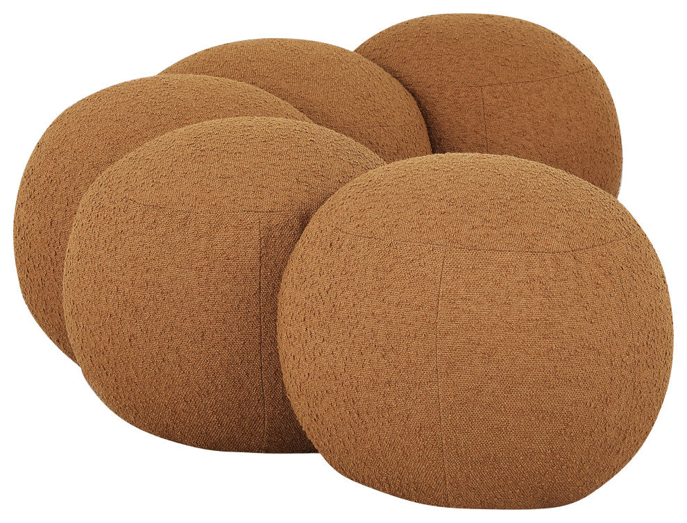 Apollo Upholstered Bench, Saddle, 74.5" W x 38.5" D x 18" H, Boucle Fabric