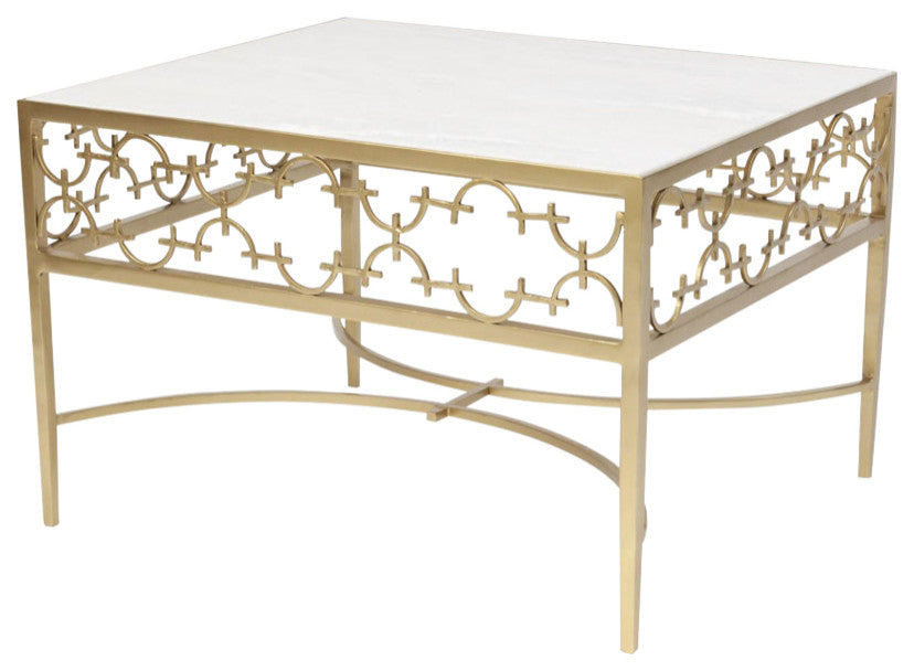 C, Fret Cocktail Table, Gold