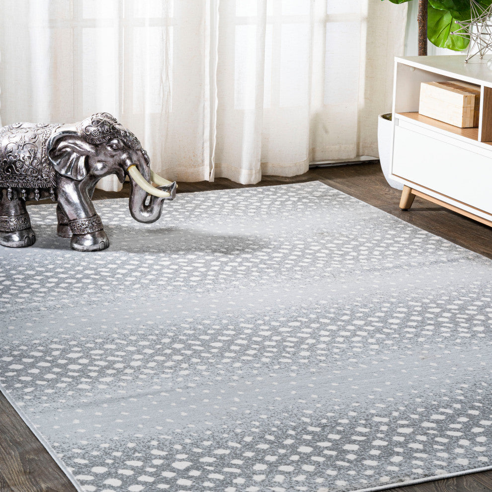 Antelope Modern Animal Light Gray/Cream 3'x5' Area Rug