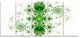 Cabalistic Nature Green Fractal Art, Abstract Wall Art Canvas, 60"x28", 5 Panels