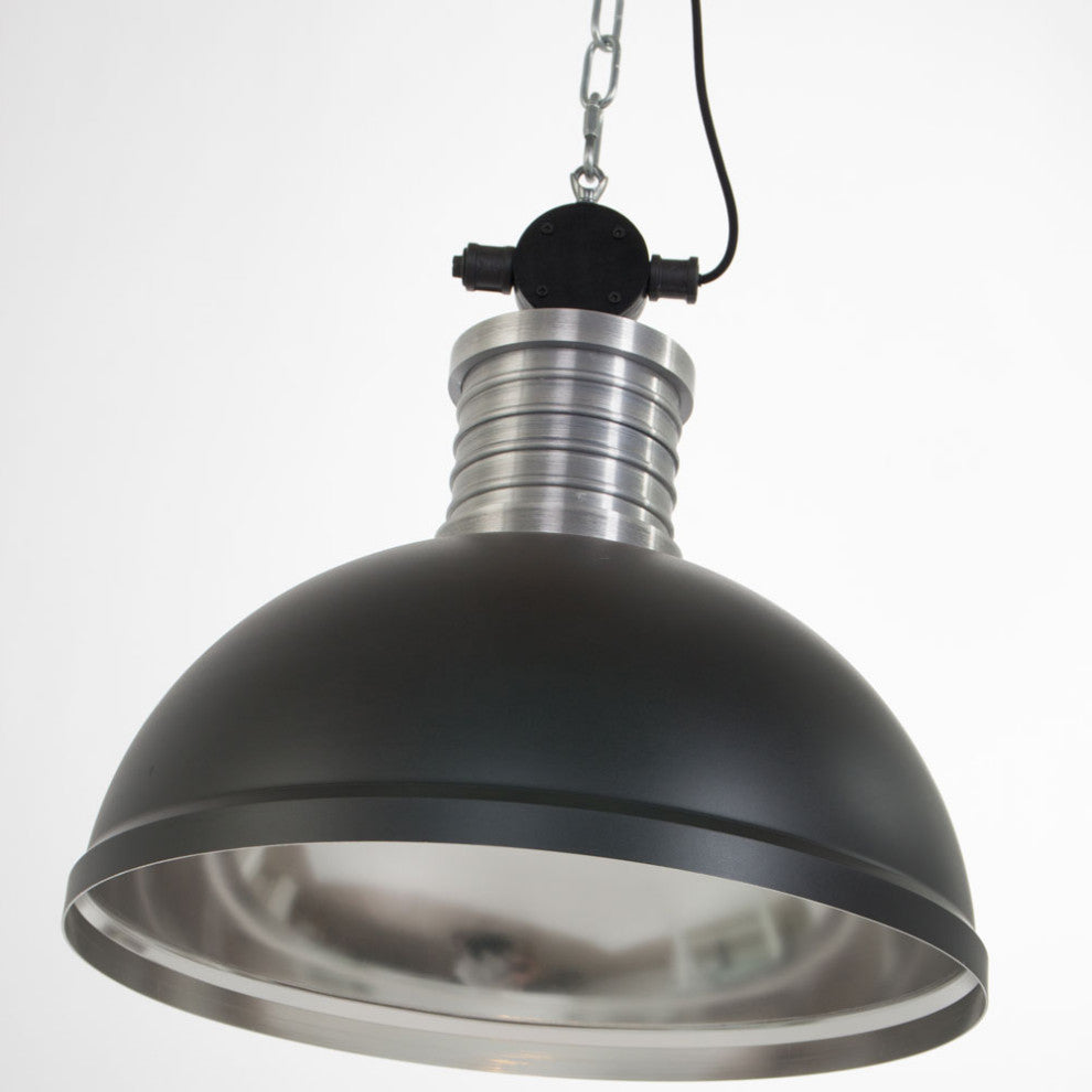 Brooklyn Series Metal Open Bottom Hanging Pendant Ceiling Light, Black