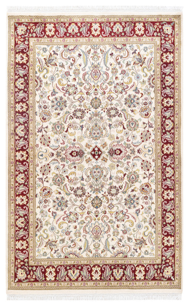 Mogul, One-of-a-Kind Hand-Knotted Area Rug Ivory, 4' 1" x 6' 7"