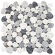 Marble Pebbles Mosaic Tile Heart Shape, Calacatta Gray for Floors Walls