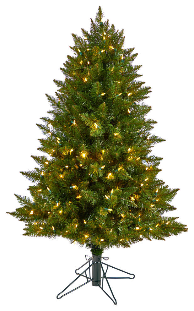 4' Vermont Spruce Artificial Christmas Tree With 200 Color Changing LED Lights