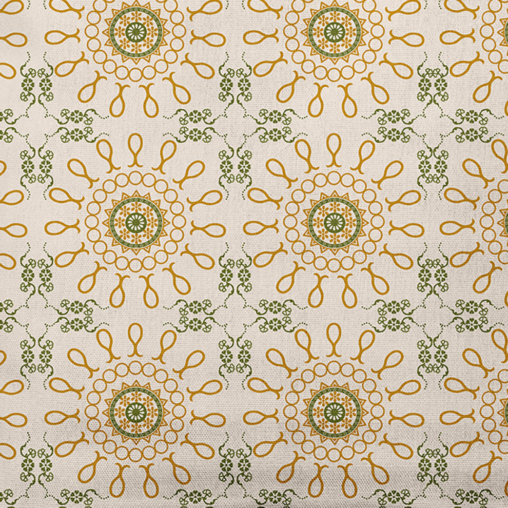 20" x 20" Sun Tile Indoor/Outdoor Polyester Throw Pillow, Autumn Gold