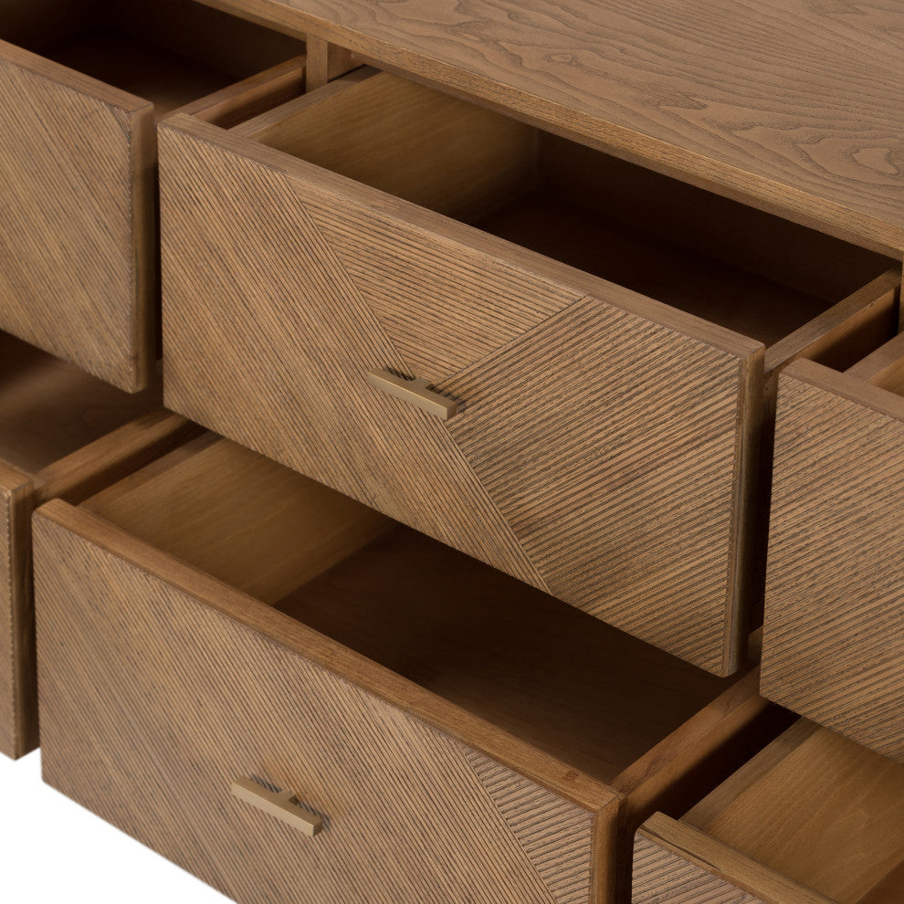 Caspian 6 Drawer Dresser-Nat Ash Veneer