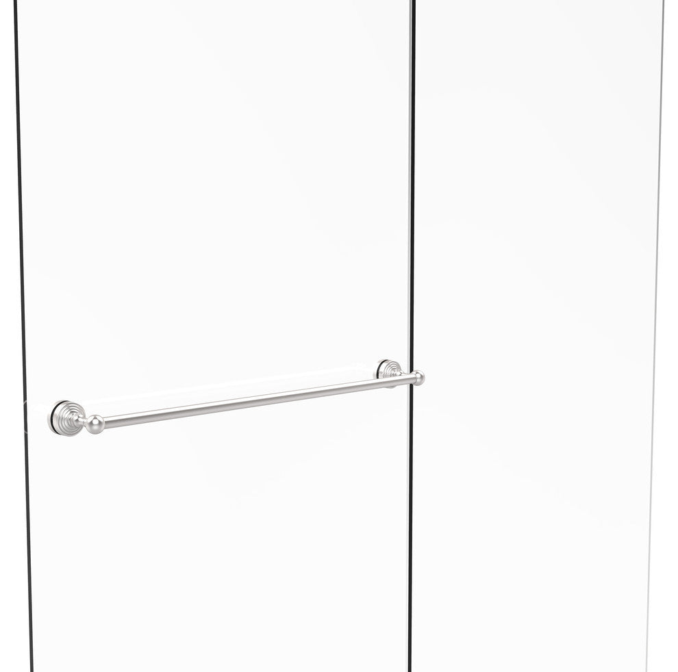 Waverly Place 30" Shower Door Towel Bar, Satin Chrome