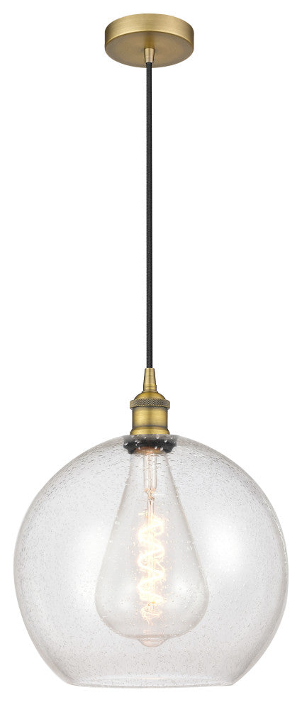 Innovations 616-1P-BB-G124-12 1-Light Mini Pendant, Brushed Brass