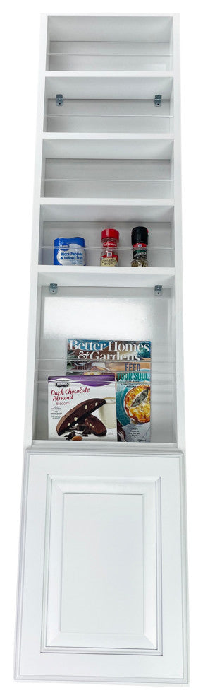 Edan On the Wall White Enamel Spice Rack 62"h x 14"w x 3.5"d