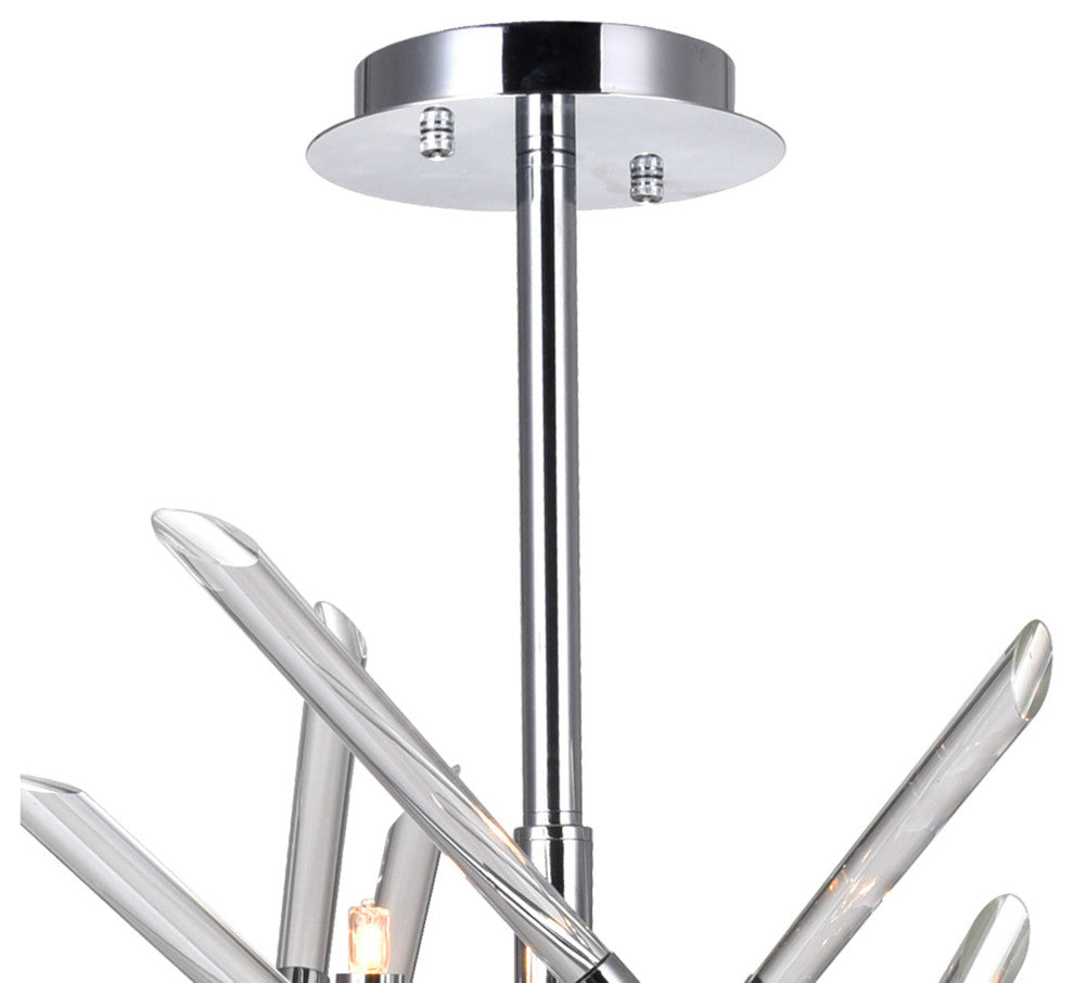 Icicle 5 Light Mini Chandelier With Chrome Finish