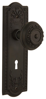 Single Meadows Plate With Meadows Knob, Oil-Rubbed Bronze