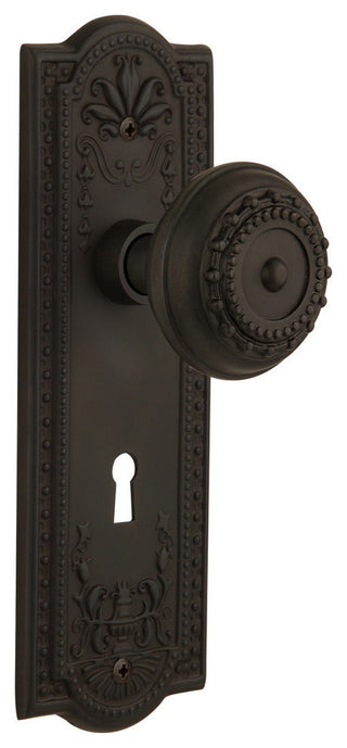 Single Meadows Plate With Meadows Knob, Oil-Rubbed Bronze