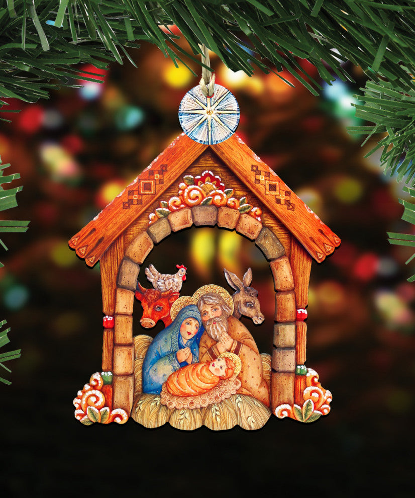 Village Nativity Ornament