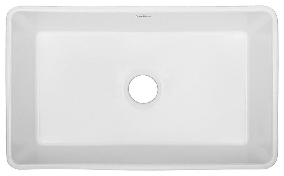 Delice 30"x18" Ceramic, Farmhouse Kitchen Sink With Apron