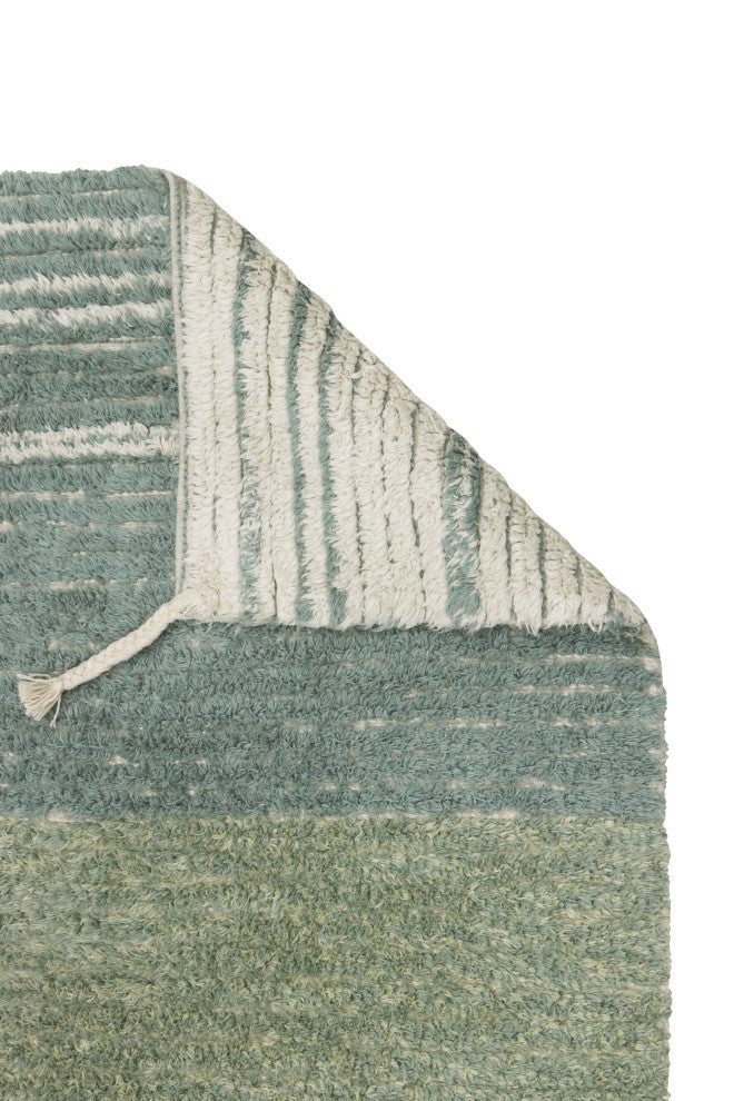 Reversible washable rug Twin Vintage Blue