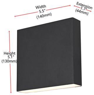 Home Living 5.5" Outdoor Wall Sconce, Black