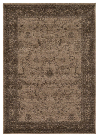 Rug Unique Loom La Jolla Light Brown Rectangular 4' 0 x 6' 0
