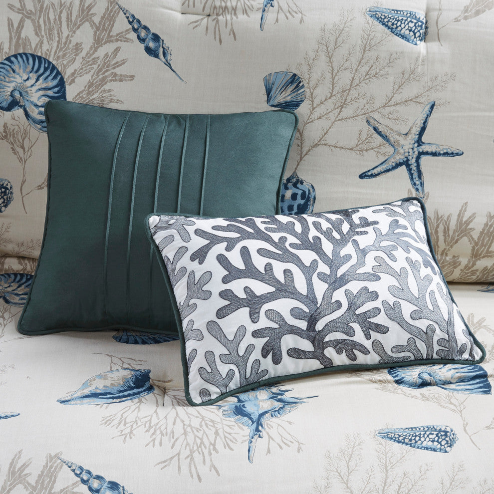 Madison Park Printed 7-Piece Comforter Set, Queen, Comforter Set