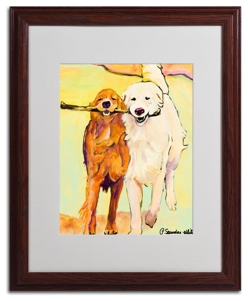 'Stick with Me' Matted Framed Canvas Art by Pat Saunders-White