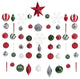 D1034 Holiday Deluxe Shatterproof, 100 Count Christmas Tree Ornament Box Set
