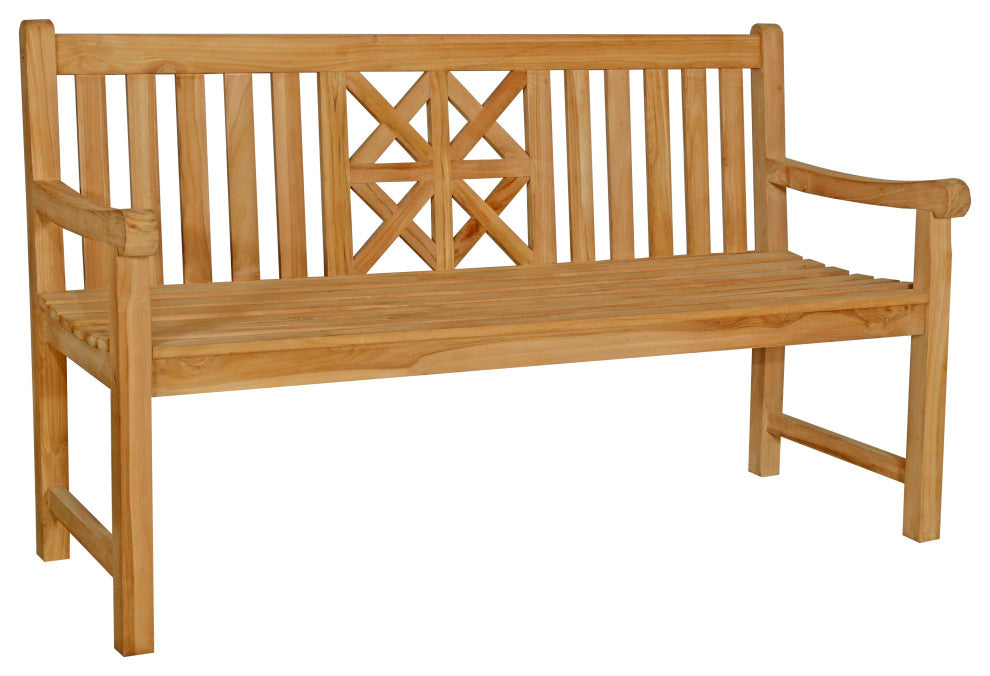 Teak Wood Arizona Outdoor Patio Bench, 5'