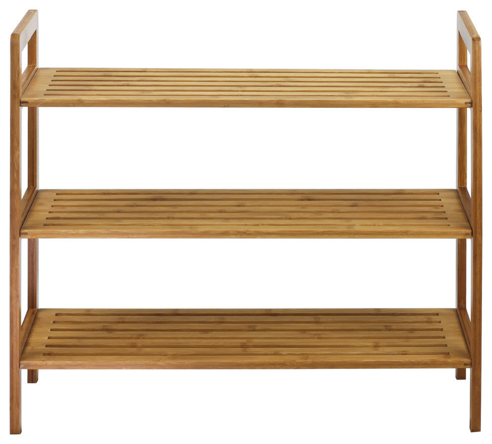 Oceanstar 3-Tier Bamboo Shoe Rack, Natural