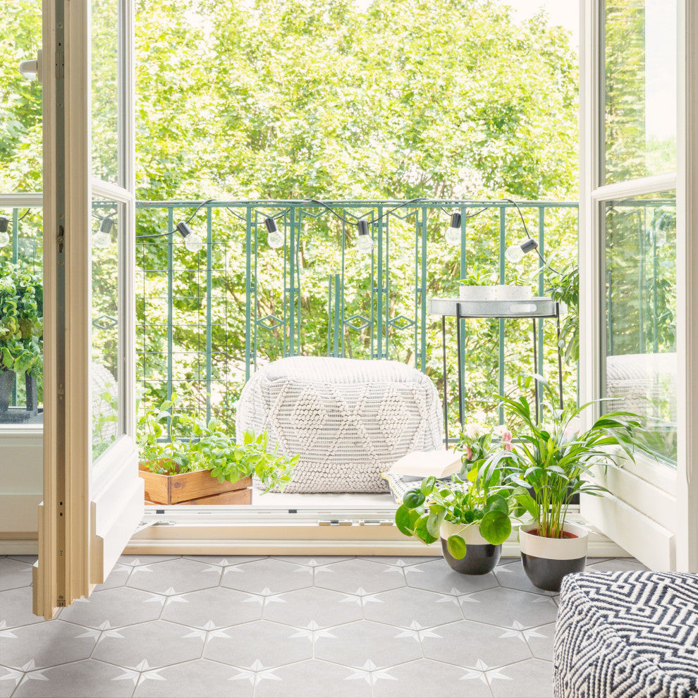 Stella Hex Mist Porcelain Floor and Wall Tile