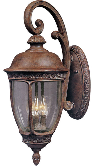 Maxim 3464 Knob Hill 19" 3 Light Wall Sconce - Sienna / Seedy Glass