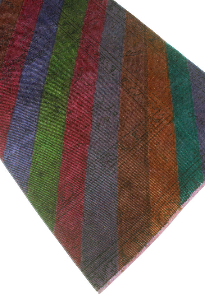 Vintage Overdyed Yelitza Purple/Charcoal Runner, 3'0 x 12'7