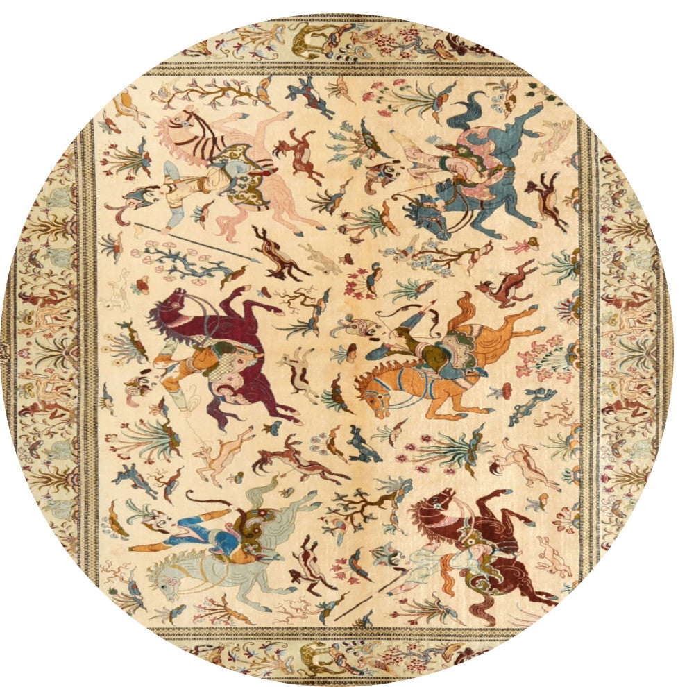 Ahgly Company Indoor Round Traditional Area Rugs, 3' Round
