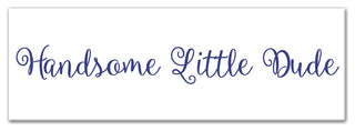 Handsome Little Dude 12"x36" Canvas Wall Art, Blue