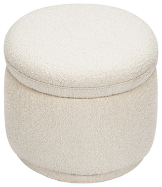 Enoki Storage Ottoman, Boucle, Ivory Boucle