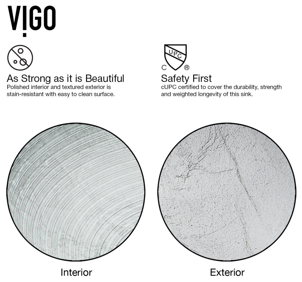 VIGO Giovanni 17"L x 17"W x 6"H Glass Round Vessel Bathroom Sink, Simply Silver