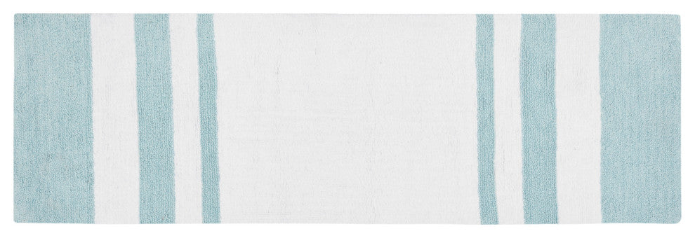 Madison Park Spa Cotton Reversible Bath Rug, Aqua