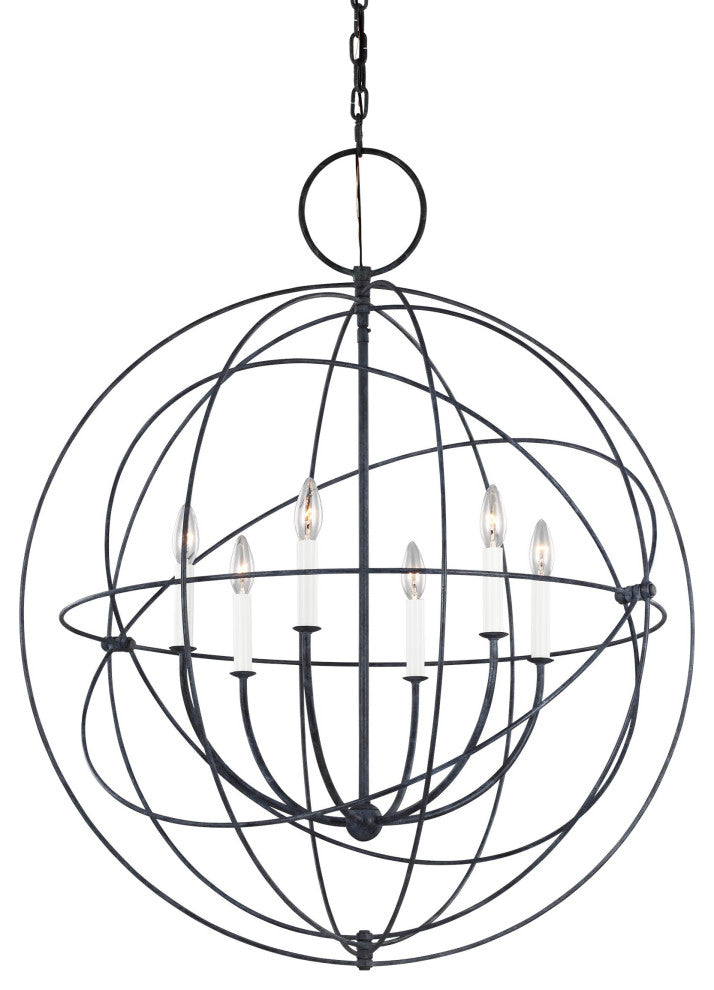 Bayberry Large Pendant, Weathered Galvanized